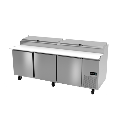 Asber APTP-93 93.13" W Three Door Three Door Pizza Prep Table
