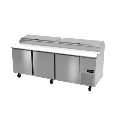 Asber APTP-93 93.13" W Three Door Three Door Pizza Prep Table