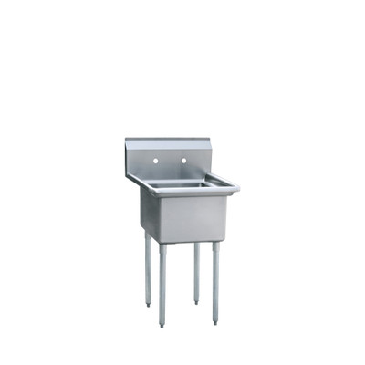 Atosa MRSA-1-N 24" W 18 Ga. Stainless Steel 1-Compartment MixRite Sink