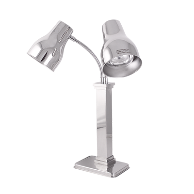 Spring USA 2792-6E Stainless Steel Double Heat Lamp with 2 Bulbs - 110-120 Volts, 250 Watts