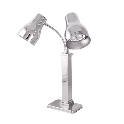 Spring USA 2792-6E Stainless Steel Double Heat Lamp with 2 Bulbs - 110-120 Volts, 250 Watts