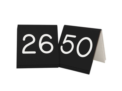 Cal-Mil 269B-2 3" W Black and White Plastic Engraved Number Tent Set