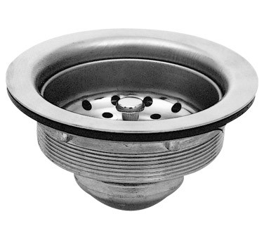 Fisher 6556 3 1/2" Sink Opening Crome Plated Drain With 4 1/2" Face Flange