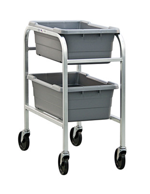 New Age 6266 16.75"W x 33"D x 29.25"H Open Frame Aluminum Lug Dolly with 2 Lug Capacity