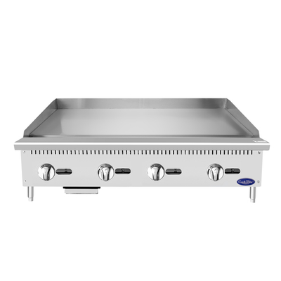Atosa ATMG-48 48" W Stainless Steel Natural Gas Countertop CookRite Heavy Duty Griddle - 120,000 BTU