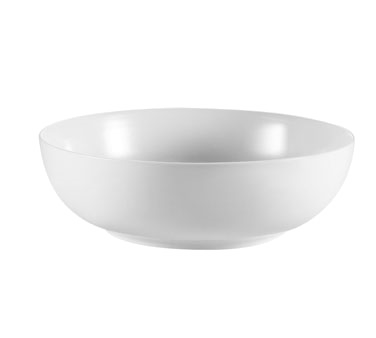 CAC China MXS-16 12.5 Qt. Super White Porcelain Round Catering Collection Mix Salad Bowl (4 Each Per Case)