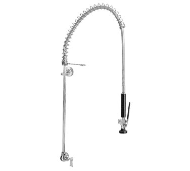 Fisher 27100 21" Riser Single Wall Control Valve Pre-Rinse Faucet Assembly with Spray Valve