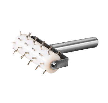 American Metalcraft DD5704 Dough Docker 5" Wide x 1.75" Diameter Barrel Stainless Steel Pins and Axle Plastic Core