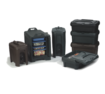 Carlisle XT160003 18 Qt. Black Cateraide Slide 'N Seal Pan Carrier