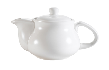 CAC China TPW-5 9 Oz. Bone White Porcelain Accessories Teapot (3 Dozen Per Case)