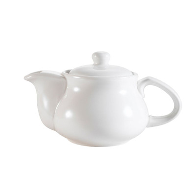 CAC China TPW-5 9 Oz. Bone White Porcelain Accessories Teapot (3 Dozen Per Case)