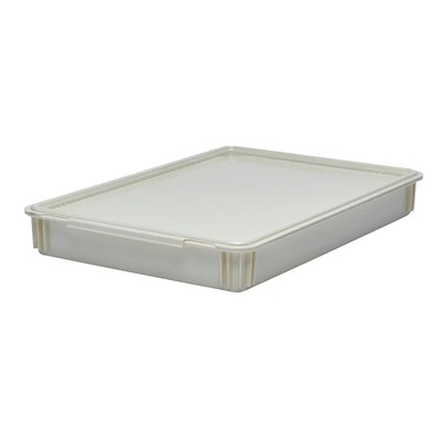 Cambro DB18263CW148 26"W White Polycarbonate Round Pizza Dough Box
