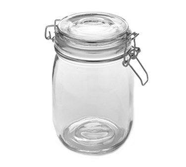 American Metalcraft HMJ6 35 Oz. Clear Glass Mason Jar