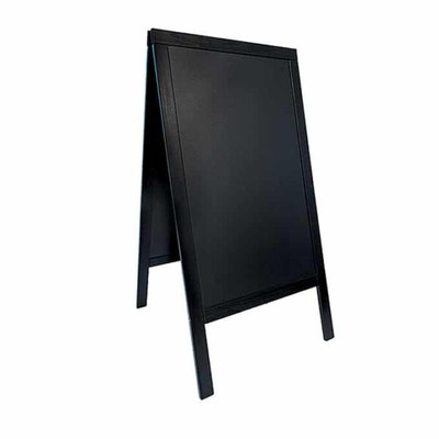 American Metalcraft SBSBL120 Value Sandwich Board Black Wood 27.25" W