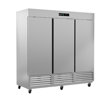 Asber ARR-72-H 82" W Three-Section Solid Door Reach-In Refrigerator