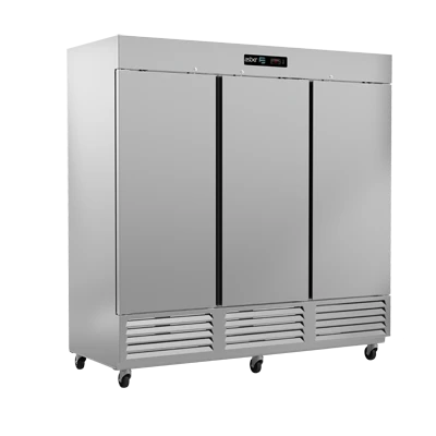 Asber ARR-72-H 82" W Three-Section Solid Door Reach-In Refrigerator