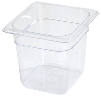 Carlisle 3068507 2.5 Qt. 1/6 Size Pan PolyCarbonate Clear Storplus Food Pan