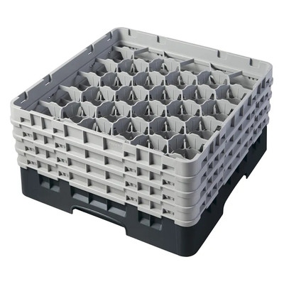 Cambro 30S800110 Camrack Glass Rack With (4) Soft Gray Extenders - 2 Cases