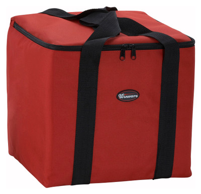 Winco BGDV-12 12" x 12" x 12"H Red Food Delivery Bag