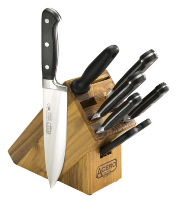 Winco KFP-BLKA 8 Piece Acero Cutlery Set (8 Pieces Per Set)