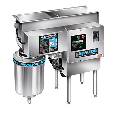 Salvajor 500-TVR Disposer TroughVeyor food waste conveying & Disposing System With Water recirculation 5 HP
