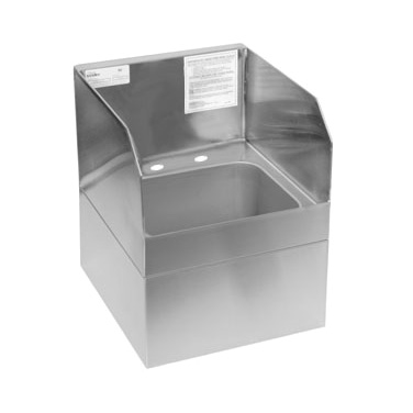 Glastender WHS-14-S-LF Hand Sink Wall Mount Stainless Steel 14"W x 15"D