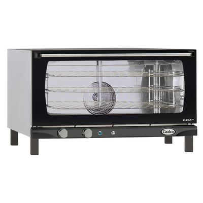 Cadco XAF-183 Stainless Steel 1 Deck Full or Standard Size Electric Convection Oven - 208-240 Volts 1-Ph