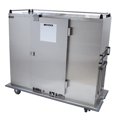 Cres Cor EB150XX 180 Covered Plates Stainless Steel Single Door Insulated Mobile Banquet Cabinet - 120 Volts