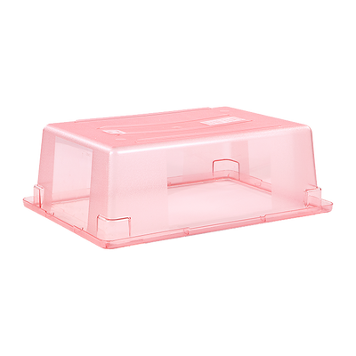 Carlisle 10622C05 12 1/2 Gal. Polycarbonate Transparent Red Storplus Food Storage Box