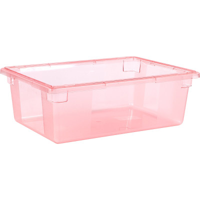 Carlisle 10622C05 12 1/2 Gal. Polycarbonate Transparent Red Storplus Food Storage Box