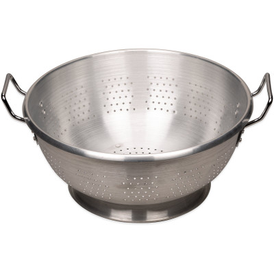 Carlisle 60280 16 Qt. Aluminum Satin Finish Colander