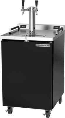 Beverage Air DZ24HC-1-B Dual Zone Wine and Beer Draft Cooler - Black -4 45297 Size Kegs (2 per Section)
