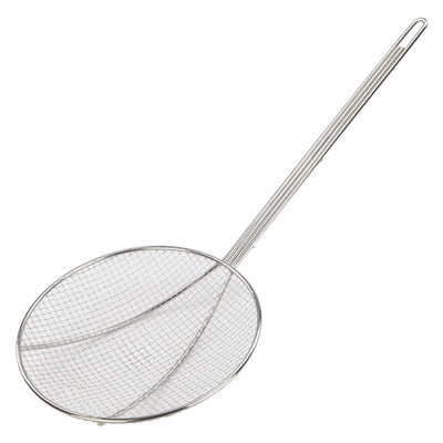 Winco SC-8R 8" W Round Nickel Plated Mesh Skimmer