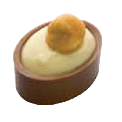 Matfer Bourgeat 383502 Chocolate Mold Oval Shells 1.33" L x 1" W x .5" H Polycarbonate