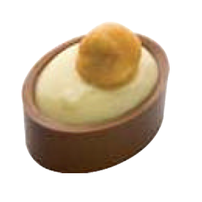 Matfer Bourgeat 383502 Chocolate Mold Oval Shells 1.33" L x 1" W x .5" H Polycarbonate