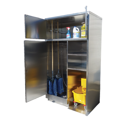 IMC Teddy CMSC-R 30" x 46.5" Combination Mop Sink & Storage Cabinet with Wall-Mount Utility Faucet