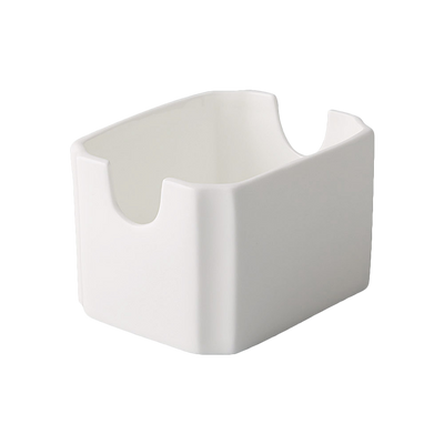 CAC China GDC-HSP Bone White Porcelain Rectangular Grand Canyon Sugar Packet Holder (3 Dozen Per Case)