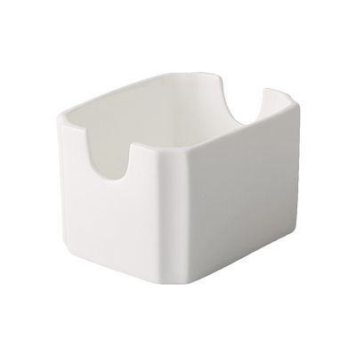 CAC China GDC-HSP Bone White Porcelain Rectangular Grand Canyon Sugar Packet Holder (3 Dozen Per Case)