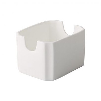 CAC China GDC-HSP Bone White Porcelain Rectangular Grand Canyon Sugar Packet Holder (3 Dozen Per Case)