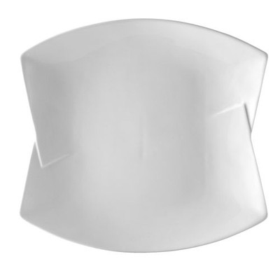 CAC China BTF-8 Super White Porcelain Rectangular Butterfly Plate (2 Dozen Per Case)