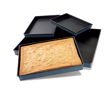 Matfer Bourgeat 331311 11.88&quot; L x 7.88&quot; W x 1.38&quot; H Rectangle Exopan Sponge Cake Pan
