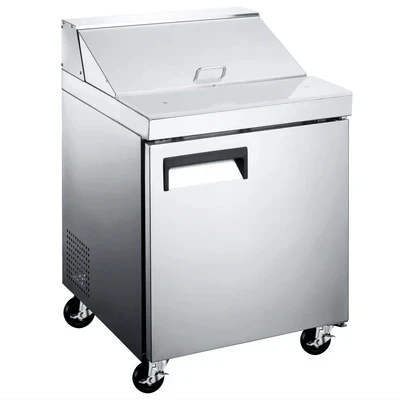 Admiral Craft GRSL-1D 27.5" W 1-Section 1 Door Grista Refrigerated Salad or Sandwich Prep Table - 4.4 Amps