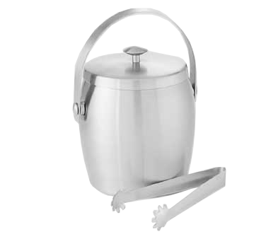 American Metalcraft ISSB4 Double Wall Stainless Steel 34 Oz. Ice Bucket with Ice Tong