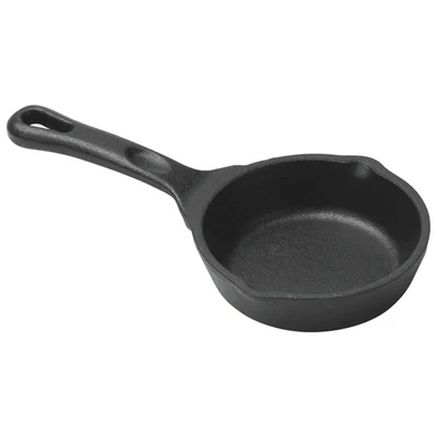 Winco CAST-3
 3-1/2"
 3 Oz.
 Cast Iron
 Black
 Round
 FireIron Mini Induction Skillet