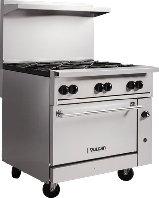 Vulcan 36S-6B-NG 36" Natural Gas Restaurant Range - 215,000 BTU