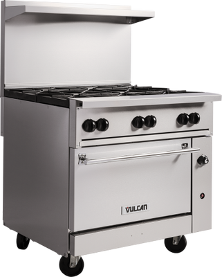 Vulcan 36S-6B-NG 36" Natural Gas Restaurant Range - 215,000 BTU