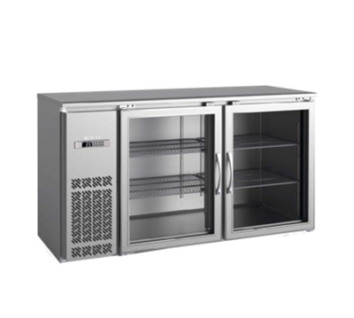 Infrico USA IMD-ERV60IIGD 60.75"W Two-Section Glass Door Back Bar Cooler