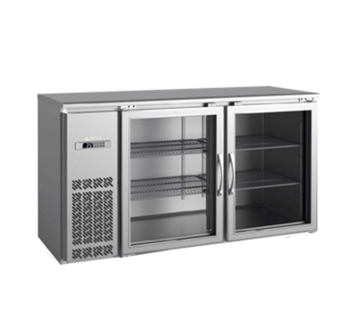 Infrico USA IMD-ERV60IIGD 60.75"W Two-Section Glass Door Back Bar Cooler