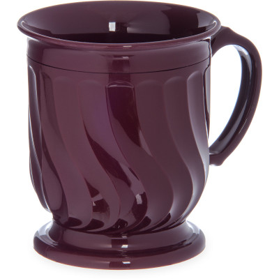Dinex DX300061 8 Oz. Polypropylene Cranberry Pedestal Base Mug (48 Each Per Case)