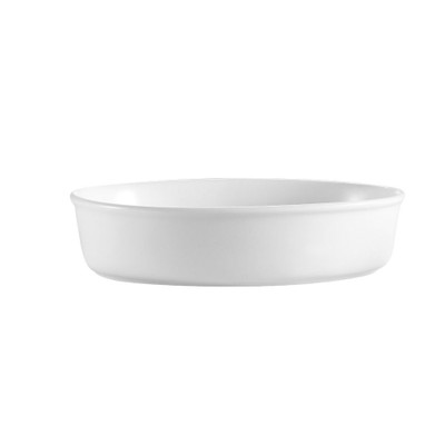 CAC China ODP-4 22 Oz. Super White Ceramic Oval Accessories Platter (2 Dozen Per Case)